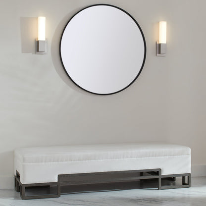 Oxygen Lighting Vega 3-519-35 Sconce, UL Damp Rated, Satin Nickel