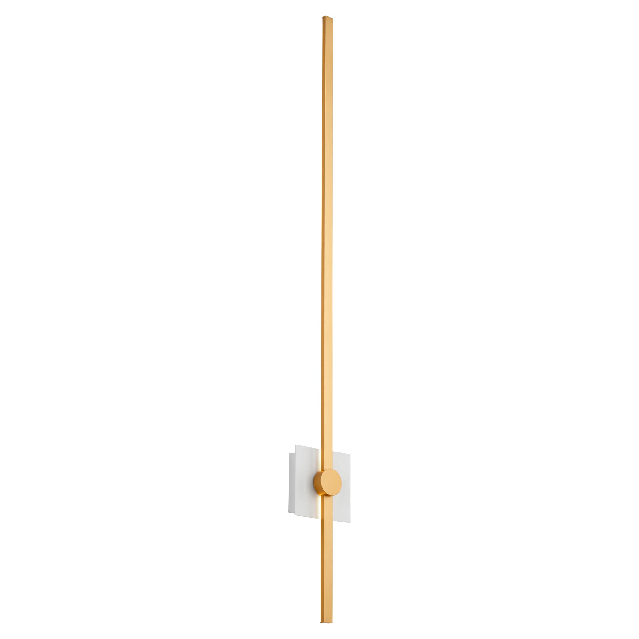 Oxygen Zora 3-52-650 Vanity LED Sconce Light 48 Inch with Matte White Acrylic Lens 3000K Modern - White W/ Industrial Brass