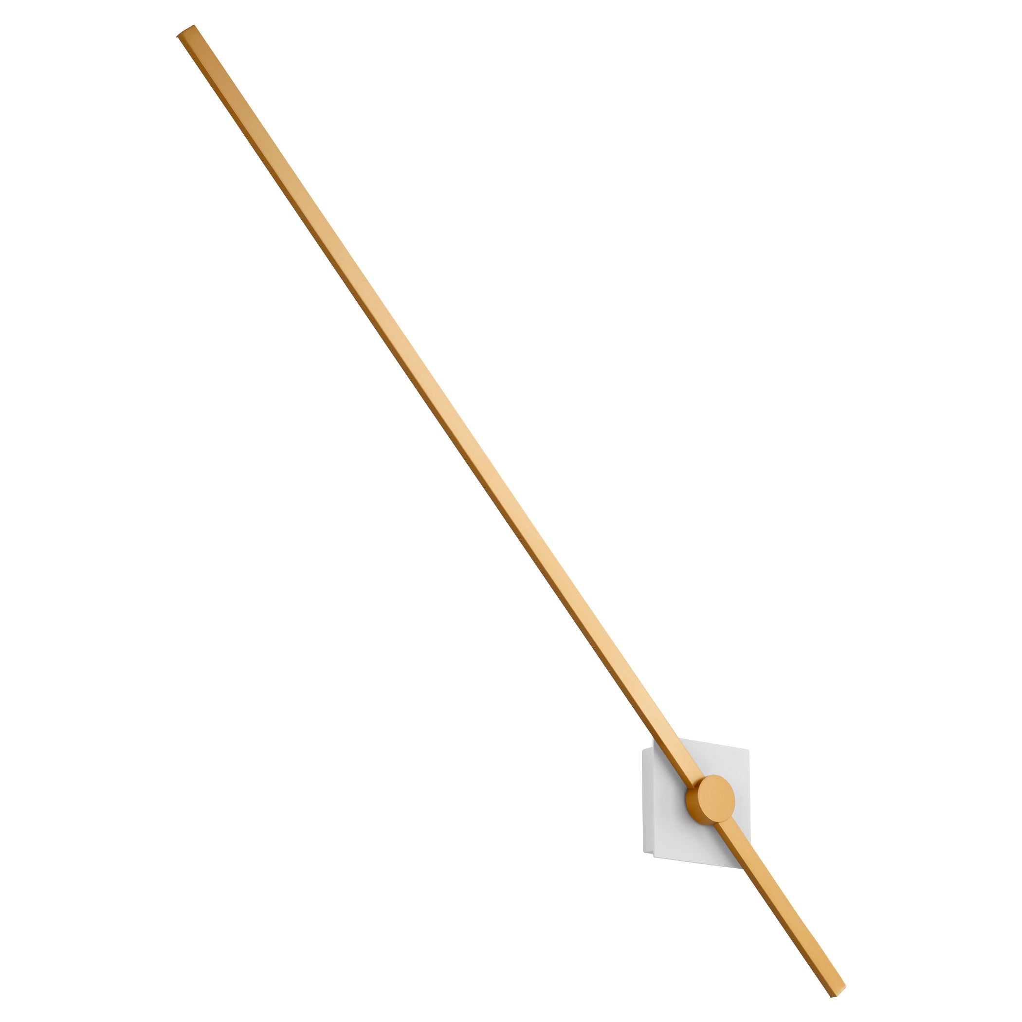 Oxygen Zora 3-52-650 Vanity LED Sconce Light 48 Inch with Matte White Acrylic Lens 3000K Modern - White W/ Industrial Brass