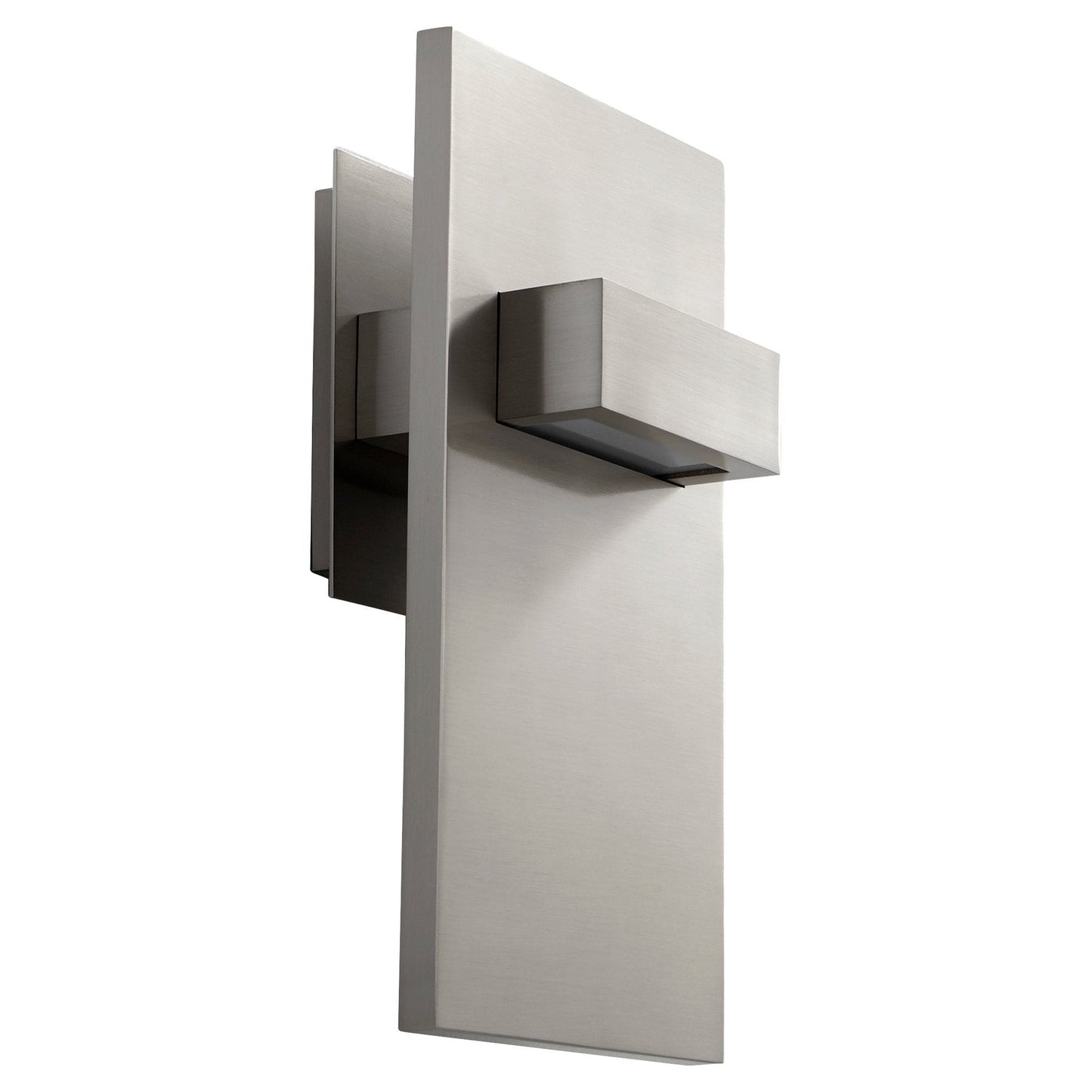 Oxygen Lighting 3-527-35 Sconce, UL Damp Rated, Satin Nickel - Matte White Acrylic Diffuser
