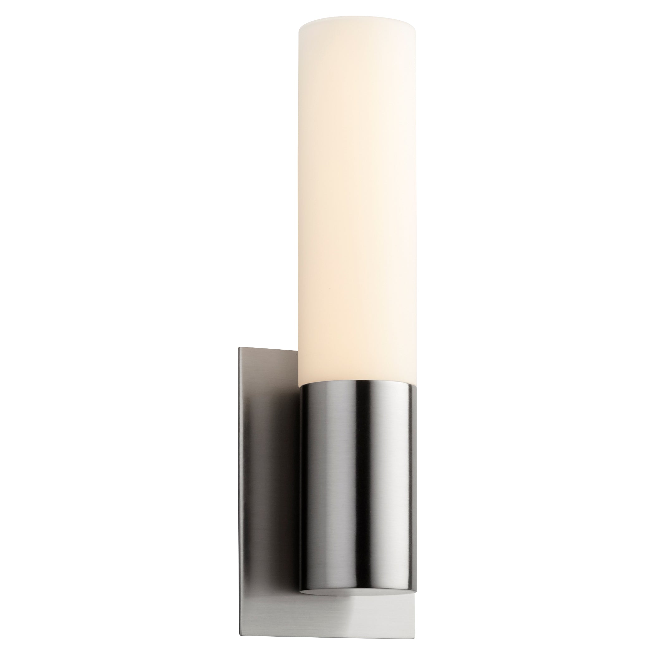 Oxygen Pilar 3-528-124 Wall Sconce with Glass Lens 14 Inch 3000K Modern - Satin Nickel