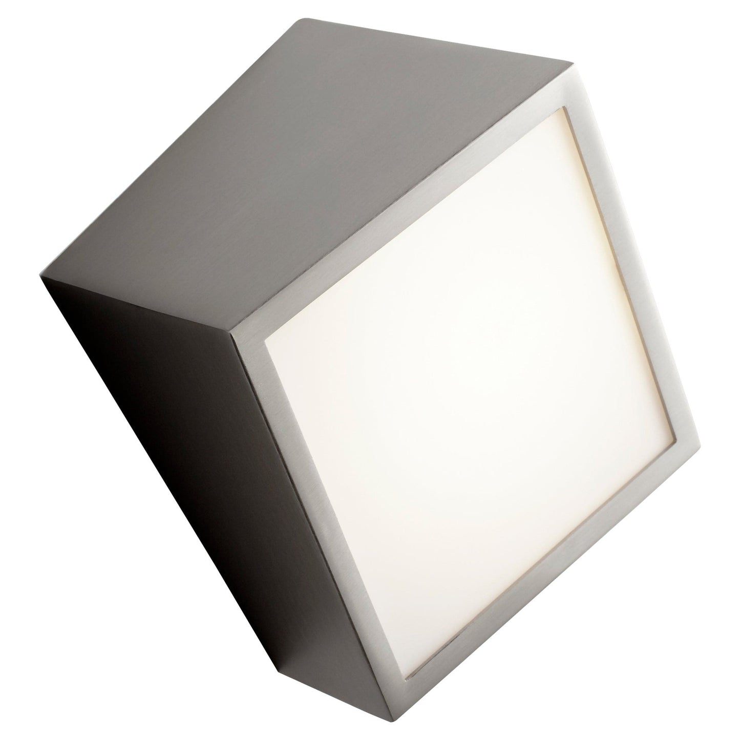 Oxygen Lighting 3-530-40 Sconce, UL Damp Rated, Satin Nickel - Matte White Acrylic Diffuser