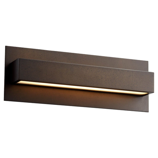 Oxygen Lighting 3-532-40 Sconce, UL Damp Rated, Oiled Bronze - Matte White Acrylic Diffuser