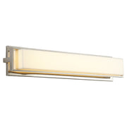 Oxygen Lighting 3-534-40 Vanity Light Fixture, UL Damp Rated, Polished Nickel - Matte White Acrylic Diffuser