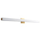 Oxygen Lighting Adelphi 3-536-35 Vanity Light Fixture, UL Damp Rated, Aged Brass - Matte White Acrylic Diffuser