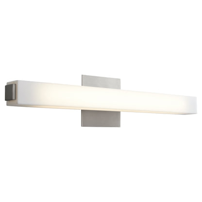 Oxygen Adelphi 3-537-24 Vanity LED Light 24 Inch Matte White Acrylic Lens 3000K Transitional - Satin Nickel