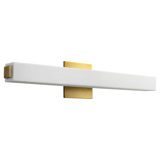 Oxygen Lighting 3-537-27 Vanity Light Fixture, UL Damp Rated, Aged Brass