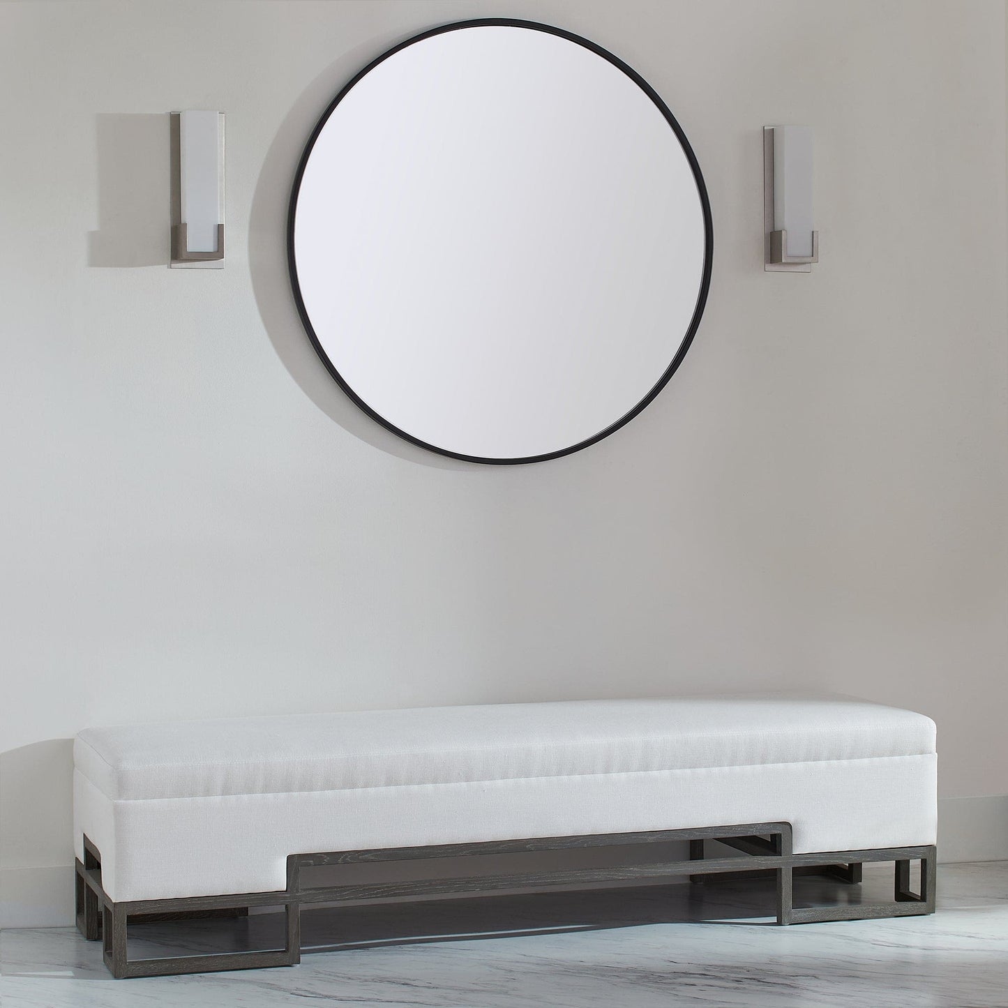 Oxygen Lighting 3-540-27 Sconce, UL Damp Rated, Satin Nickel