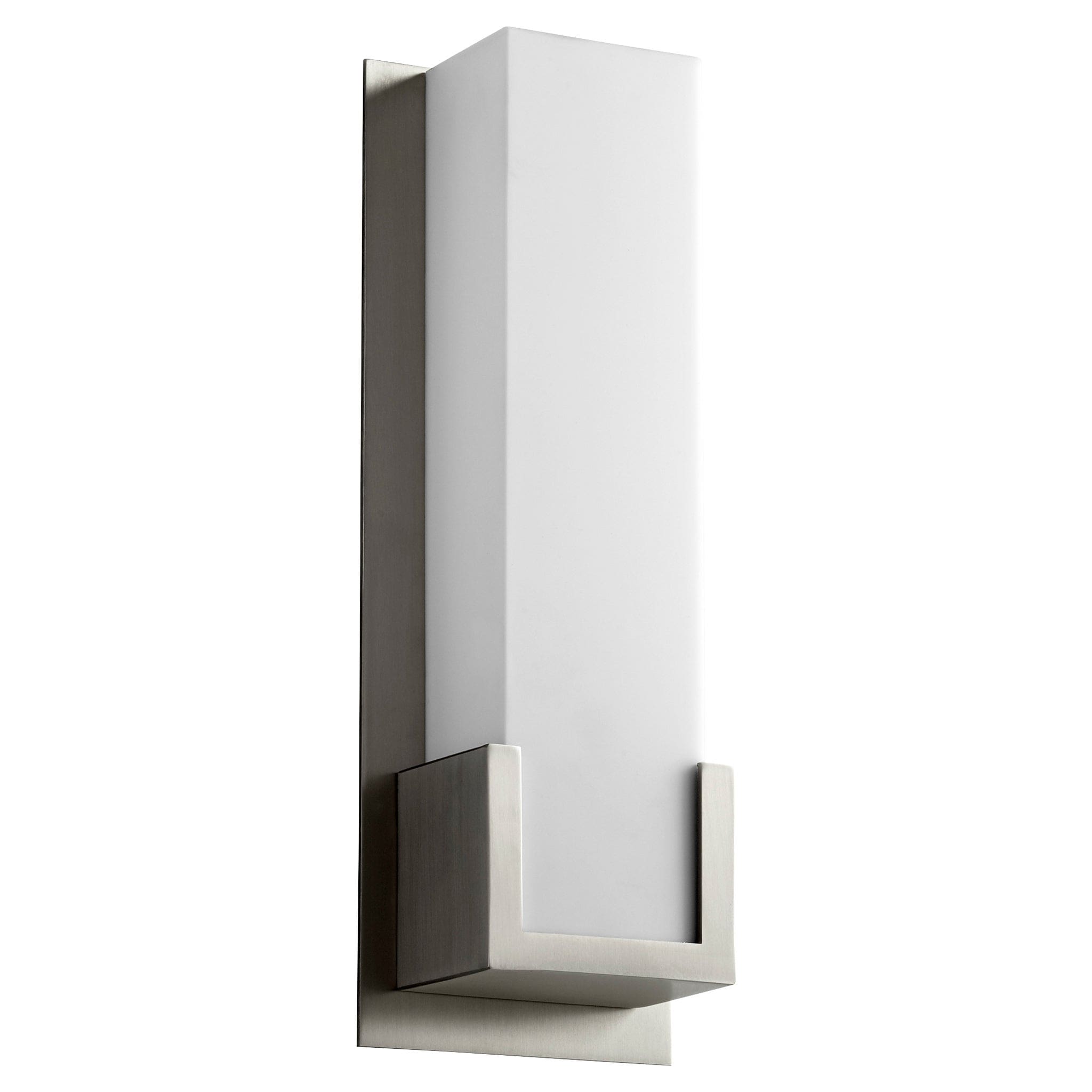 Oxygen Lighting 3-540-35 Sconce, LED Array, Satin Nickel - Matte White Acrylic Diffuser