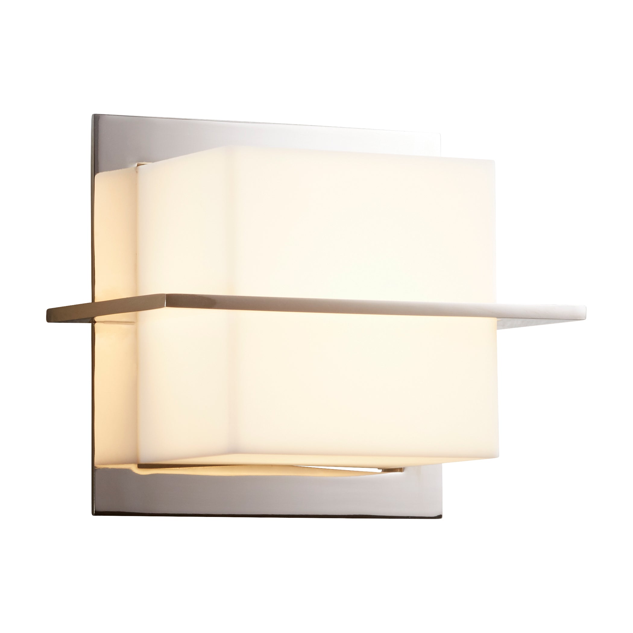 Oxygen Metrix 3-541-20 Wall Sconce with Matte White Acrylic Lens - 3000K Polished Nickel