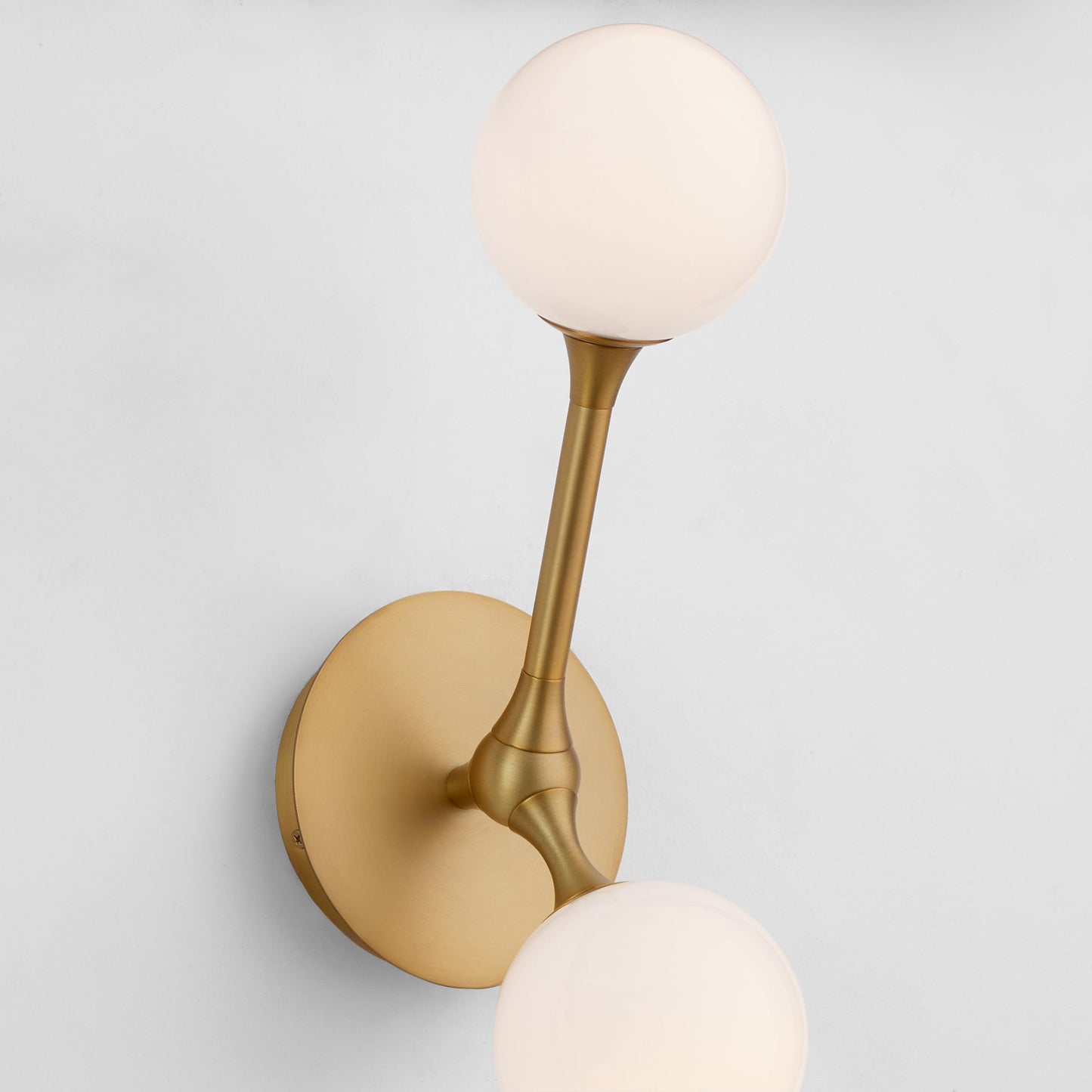 Oxygen Lighting Orbe 3-546-56 Sconce, UL Damp Rated, Brushed Brass