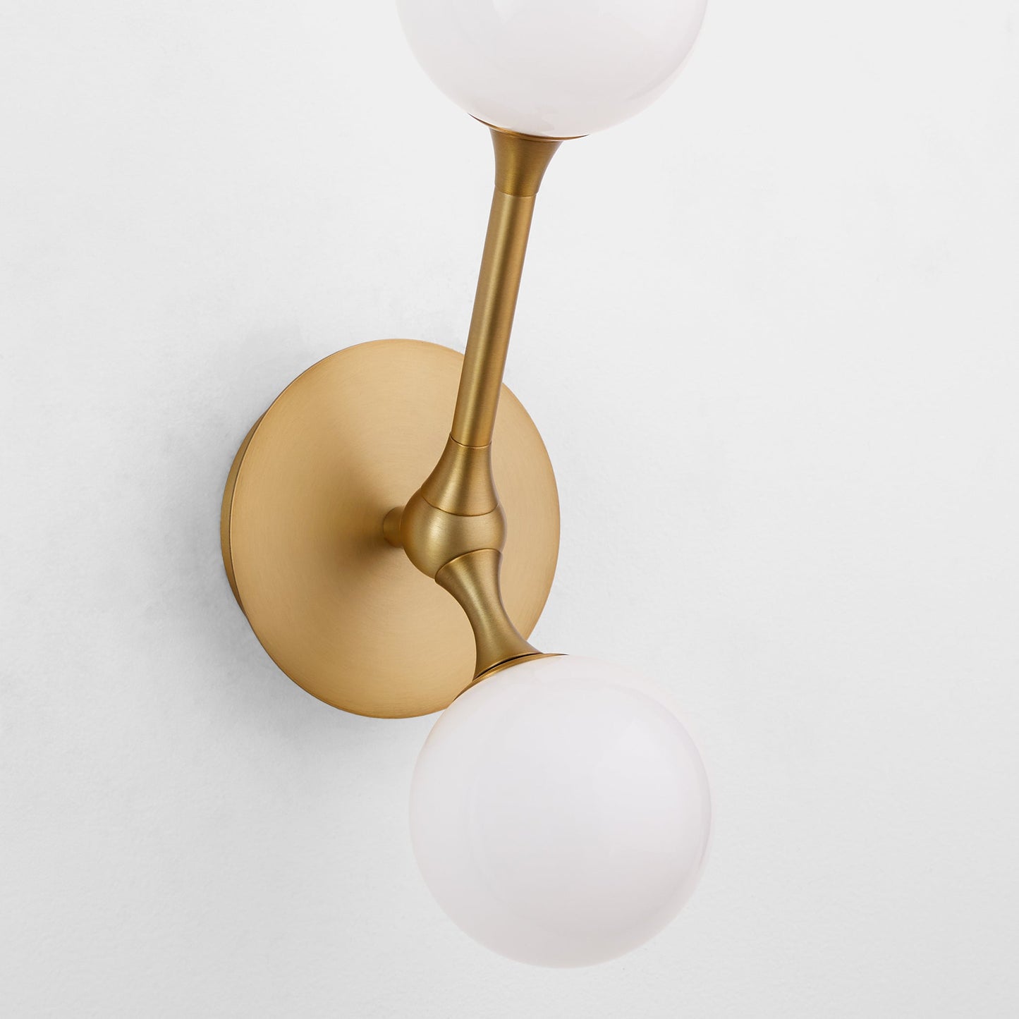 Oxygen Lighting Orbe 3-546-56 Sconce, UL Damp Rated, Brushed Brass