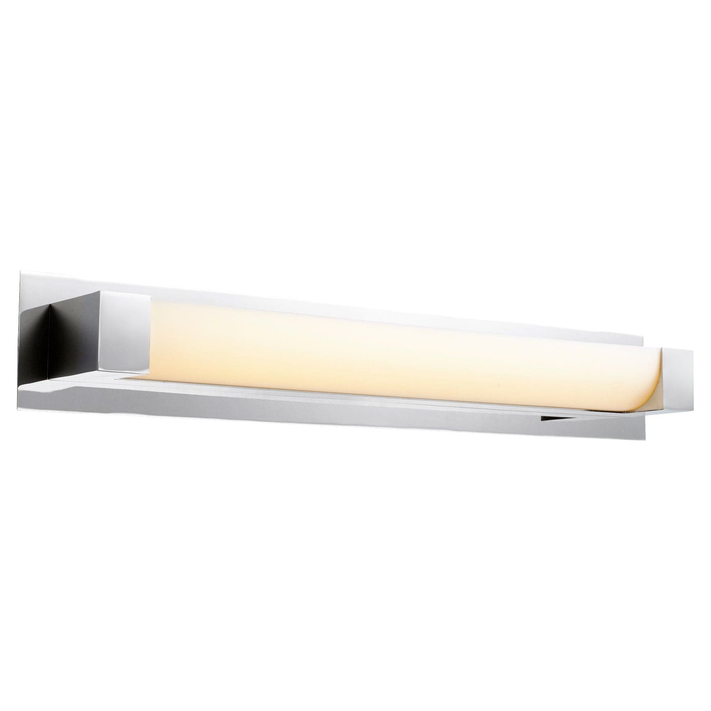 Oxygen Lighting 3-547-35 Vanity Light Fixture, UL Damp Rated, Polished Nickel - Matte White Acrylic Diffuser