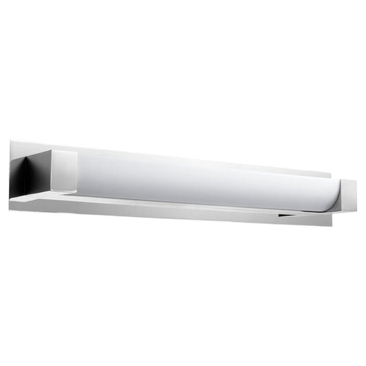 Oxygen Lighting 3-547-35 Vanity Light Fixture, UL Damp Rated, Polished Nickel - Matte White Acrylic Diffuser