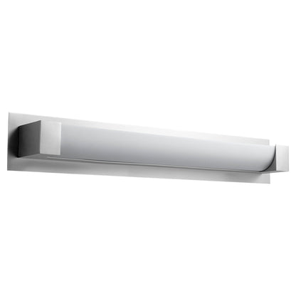 Oxygen Lighting 3-547-40 Vanity Light Fixture, UL Damp Rated, Satin Nickel - Matte White Acrylic Diffuser