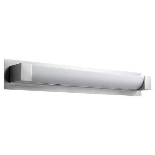 Oxygen Lighting 3-547-40 Vanity Light Fixture, UL Damp Rated, Satin Nickel - Matte White Acrylic Diffuser
