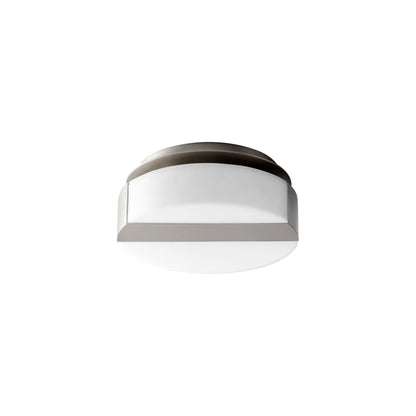 Oxygen Lighting 3-551-27 Sconce, 24, UL Damp Rated, Satin Nickel - Matte White Acrylic Diffuser