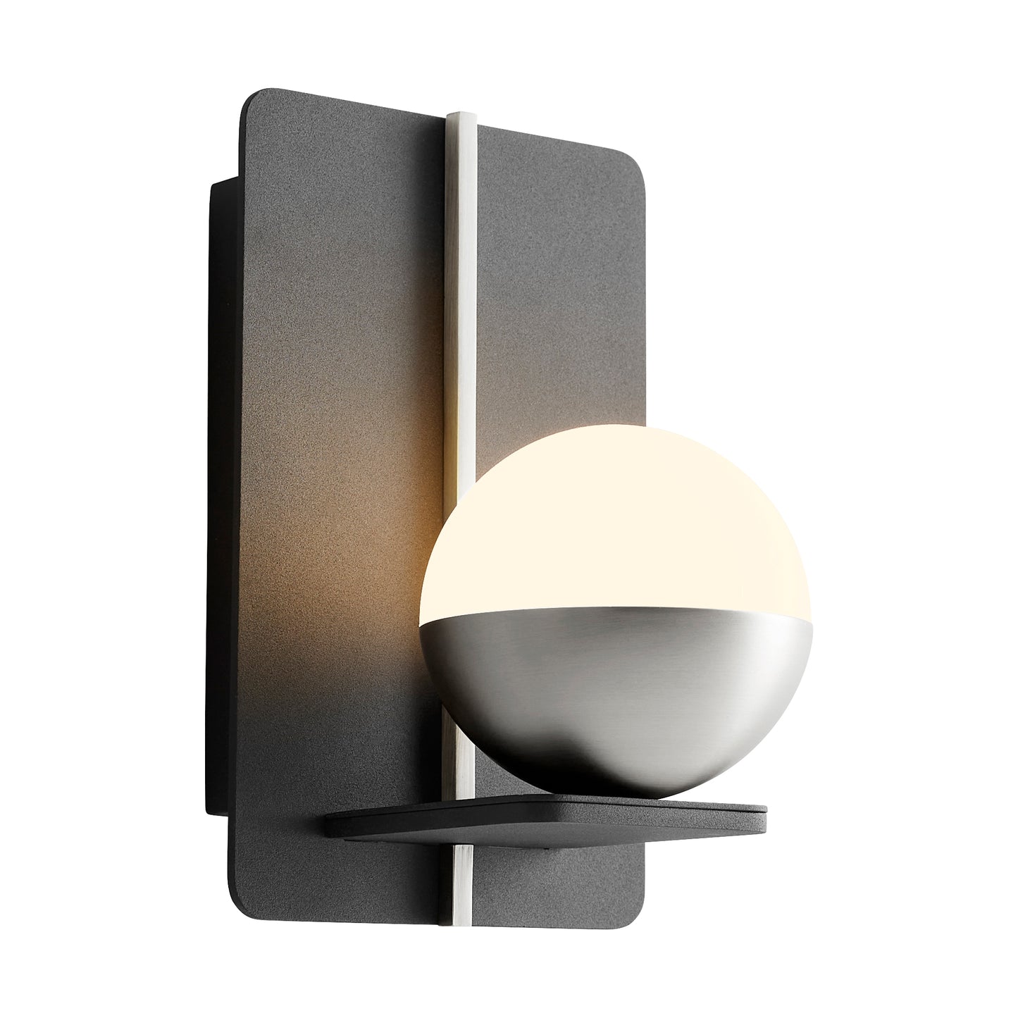 Oxygen Iota 3-554-1524 Globe Wall Sconce Light 3000K Modern - Black, Satin Nickel