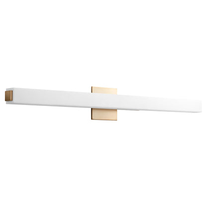 Oxygen Lighting Adelphi 3-555-40 Vanity Light Fixture, UL Damp Rated, Aged Brass