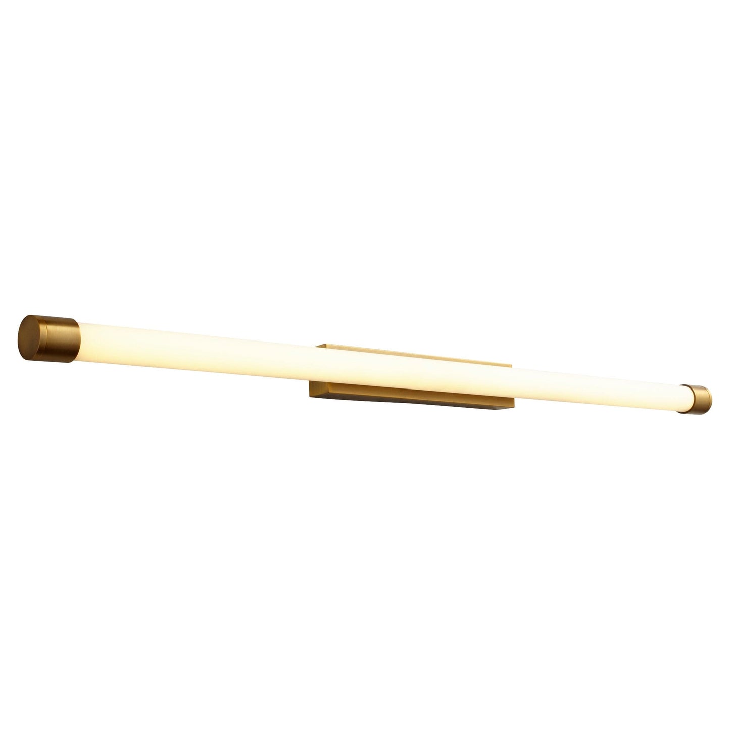 Oxygen Lighting 3-559-40 Vanity Light Fixture, UL Damp Rated, Aged Brass - Matte White Acrylic Diffuser