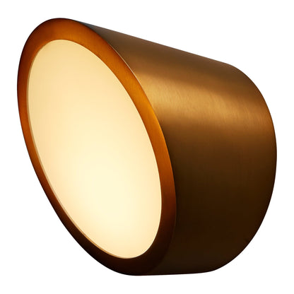 Oxygen Lighting 3-560-40 Sconce, UL Damp Rated, Aged Brass - Matte White Acrylic Diffuser
