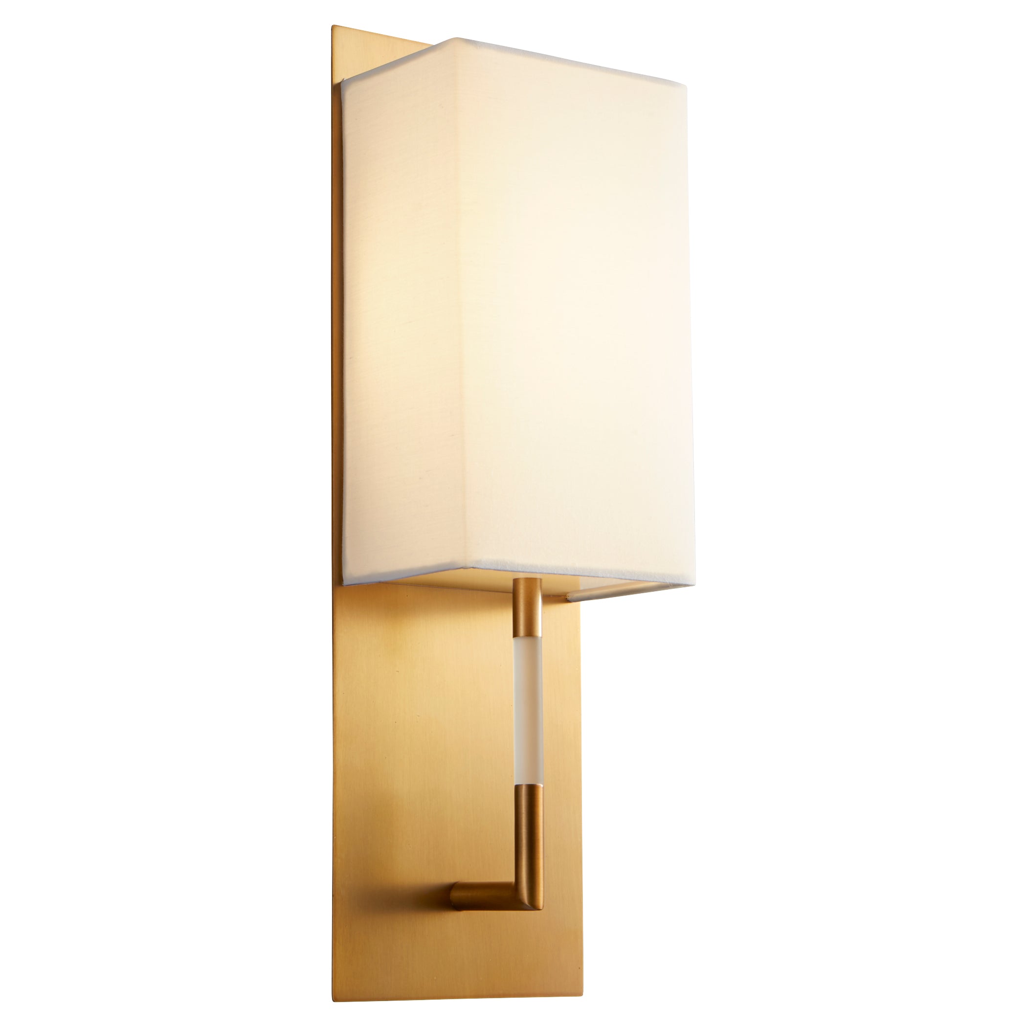 Oxygen Epoch 3-564-140 Sconces - Aged Brass W/ White Linen