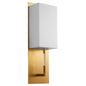 Oxygen Lighting 3-564-35 Vanity Light Fixture, UL Damp Rated, Aged Brass - Matte White Acrylic