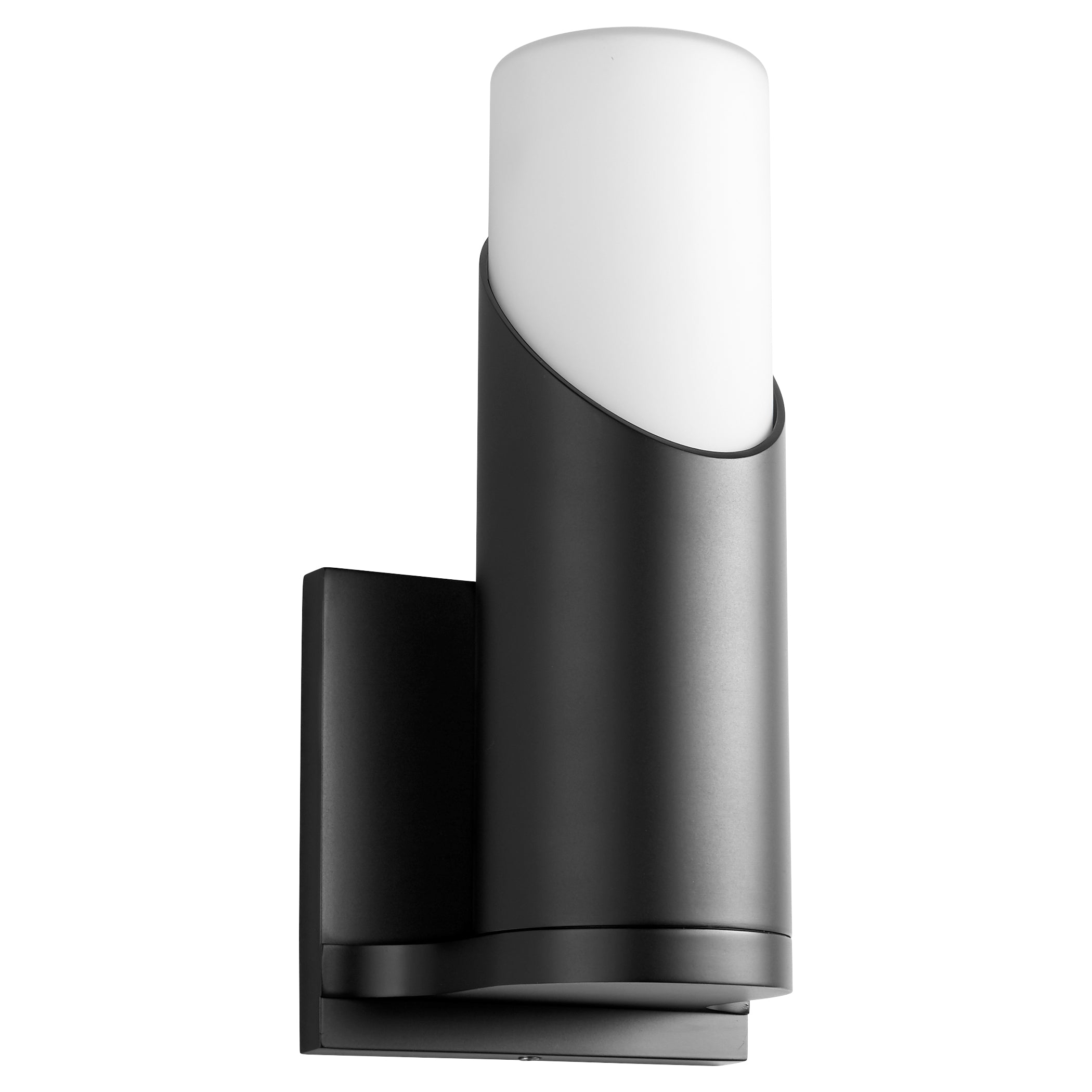 Oxygen Ellipse 3-567-115 Glass LED Wall Sconce Light - Black, White Opal Glass Diffuser
