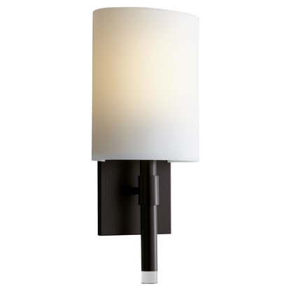 Oxygen Lighting 3-587-35 Vanity Sconce, UL Damp Rated, Old World Matte White Acrylic