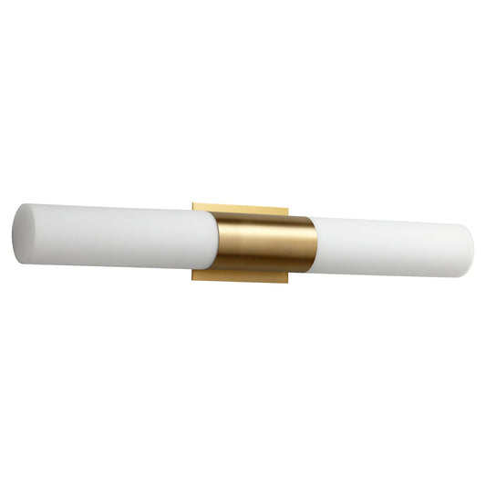 Oxygen Lighting 3-588-40 Vanity Light Fixture, UL Damp Rated, Aged Brass