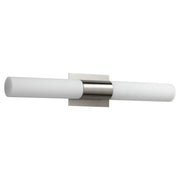 Oxygen Lighting 3-590-35 Vanity Light Fixture, UL Damp Rated, Satin Nickel - White Opal Glass Diffuser