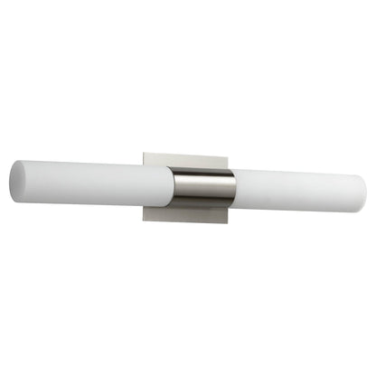 Oxygen Lighting 3-590-35 Vanity Light Fixture, UL Damp Rated, Satin Nickel - White Opal Glass Diffuser
