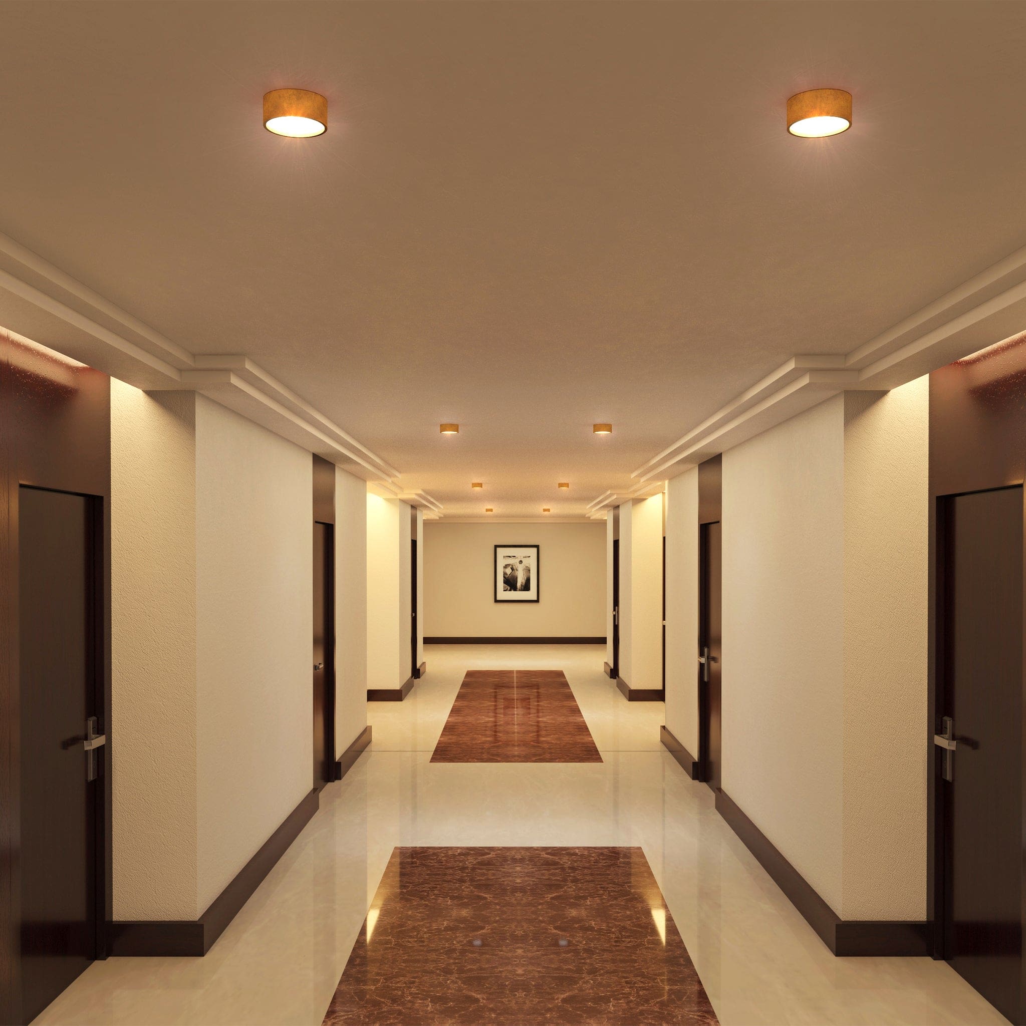 Oxygen Lighting 3-600-40 Ceiling Mount, UL Damp Rated, Aged Brass - Matte White Acrylic Diffuser