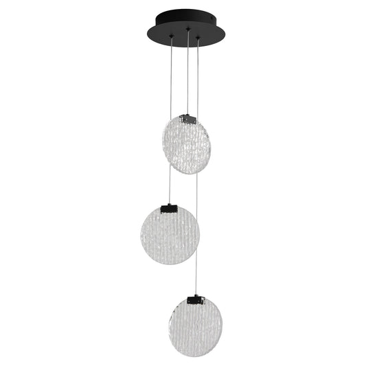 Oxygen Axiom 3-6050-15 Pendant Light - Black, Textured Ice