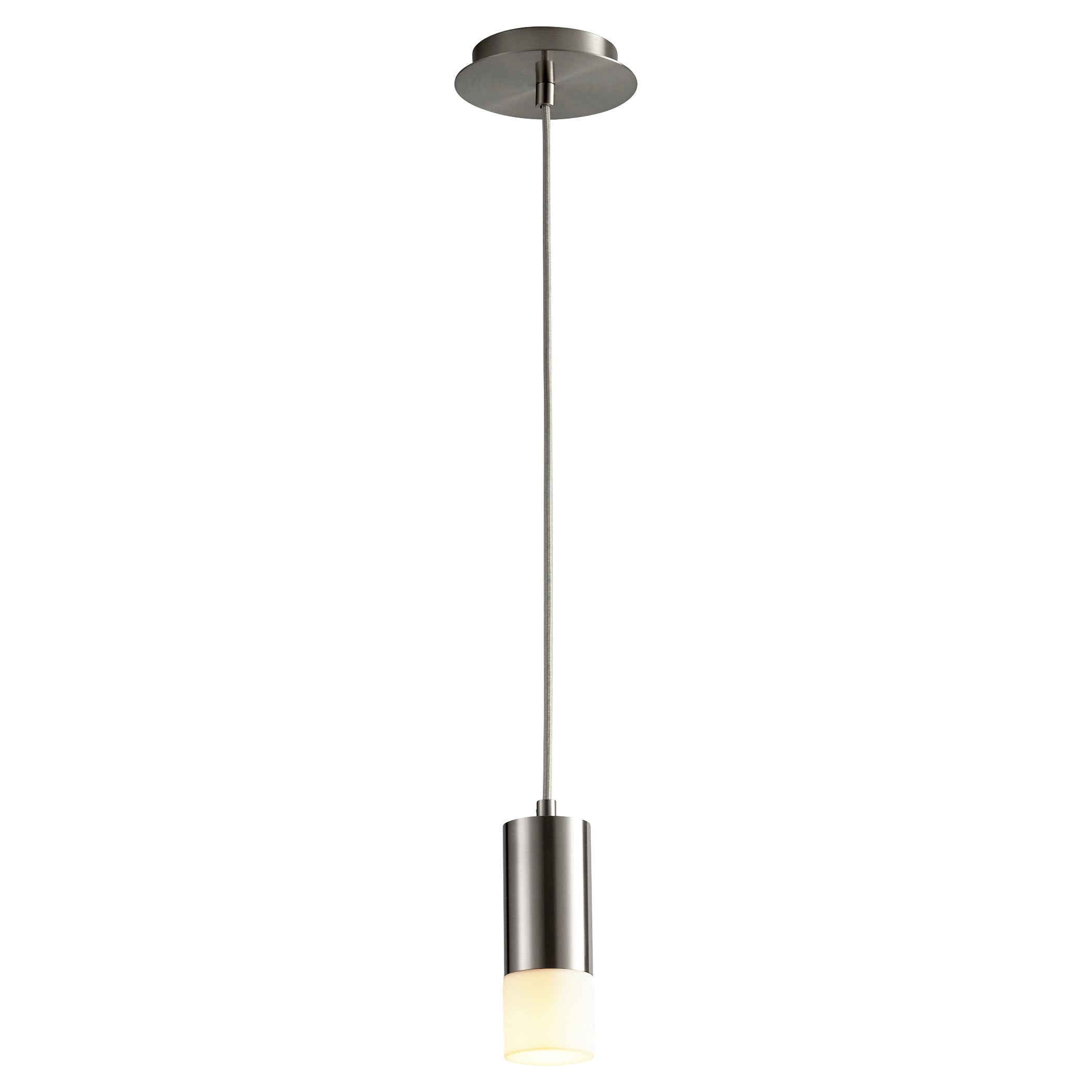 Oxygen Pilar 3-607-24 Small Pendant with Acrylic Lens 3000K Modern - Satin Nickel