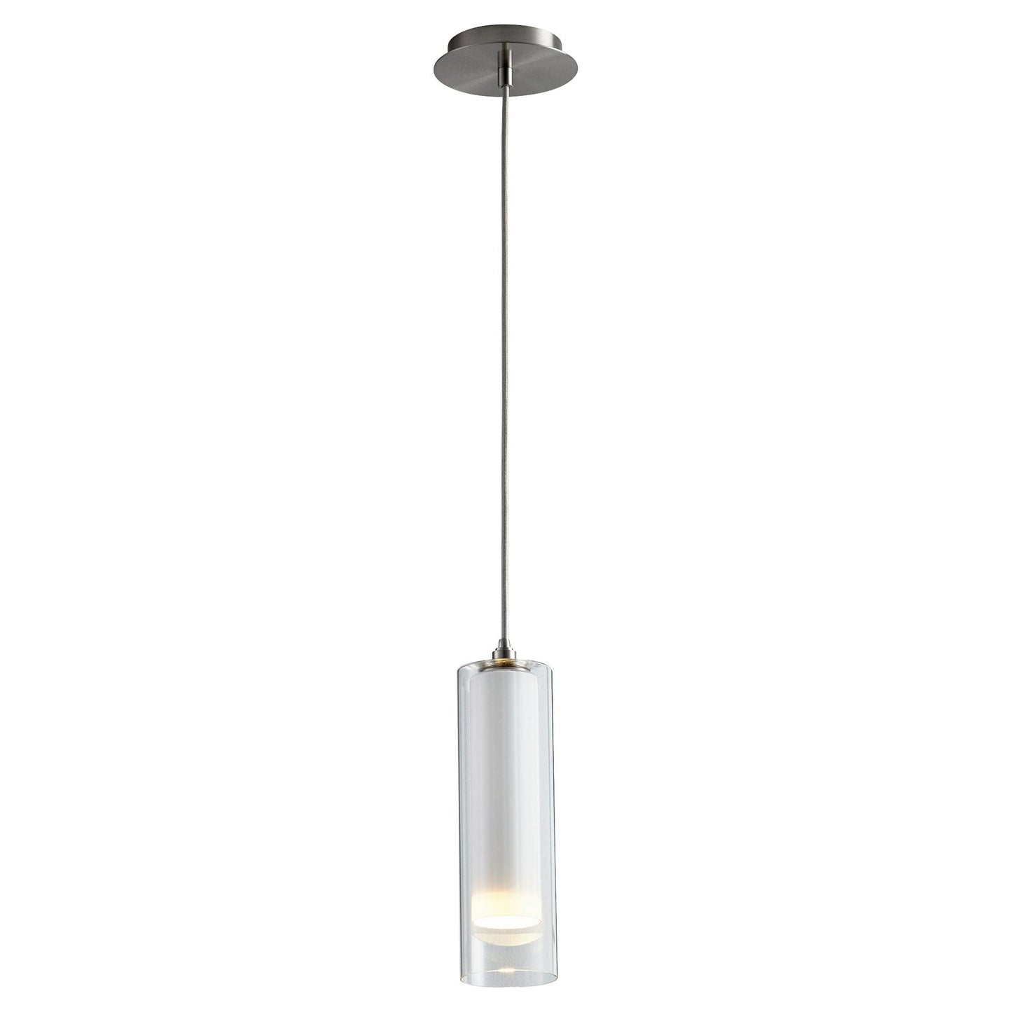 Oxygen Lighting 3-609-40 Pendant Light Fixture, UL Damp Rated, Satin Nickel