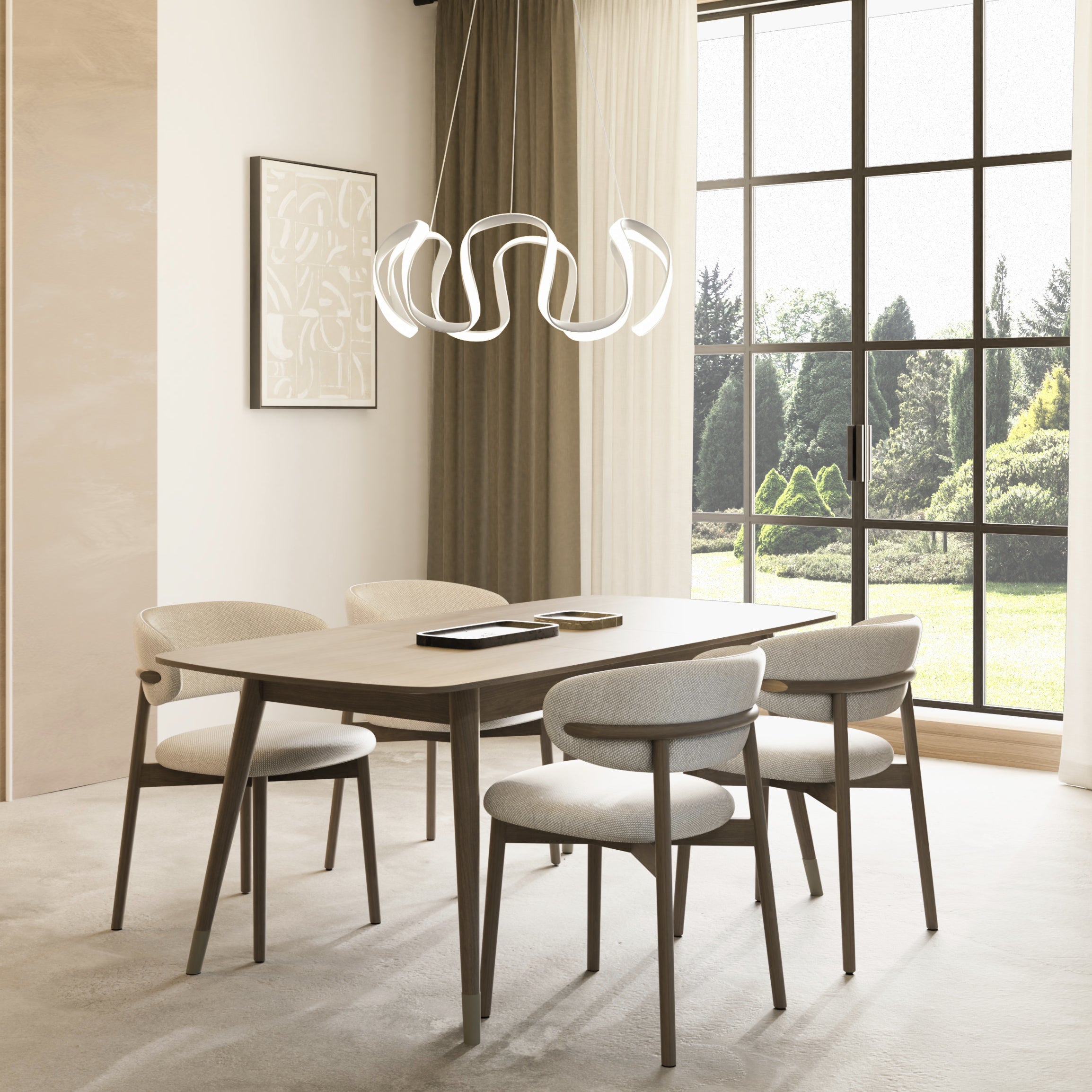 Oxygen Cirro 3-61-6 LED Pendant Light 28 Inch 3000K Modern - White