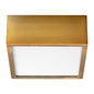 Oxygen Lighting 3-610-40 Ceiling Mount, UL Damp Rated, Aged Brass - Matte White Acrylic Diffuser