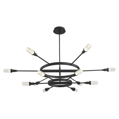 Oxygen Lighting SPERANO 3-6119-15 Vintage Chandelier 60 inch - Matte Black