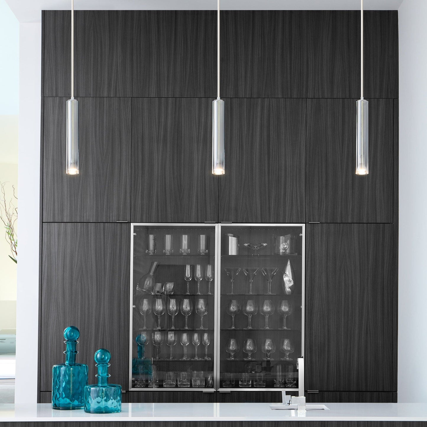 Oxygen Lighting 3-635-40 Pendant Light Fixture, UL Damp Rated, Polished Chrome
