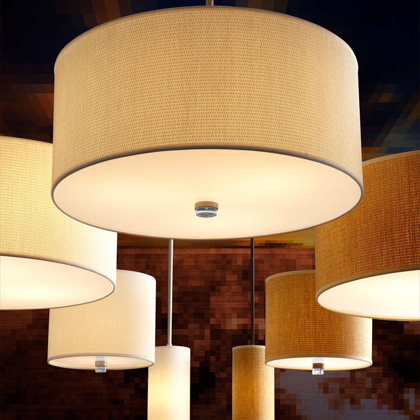 Oxygen Lighting 3-639-35 Pendant Light Fixture, UL Damp Rated, Satin Nickel