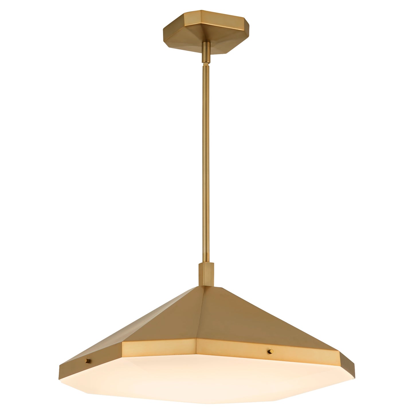 Oxygen Lighting Tempe 3-643-56 Pendant, UL Damp Rated, Brushed Brass