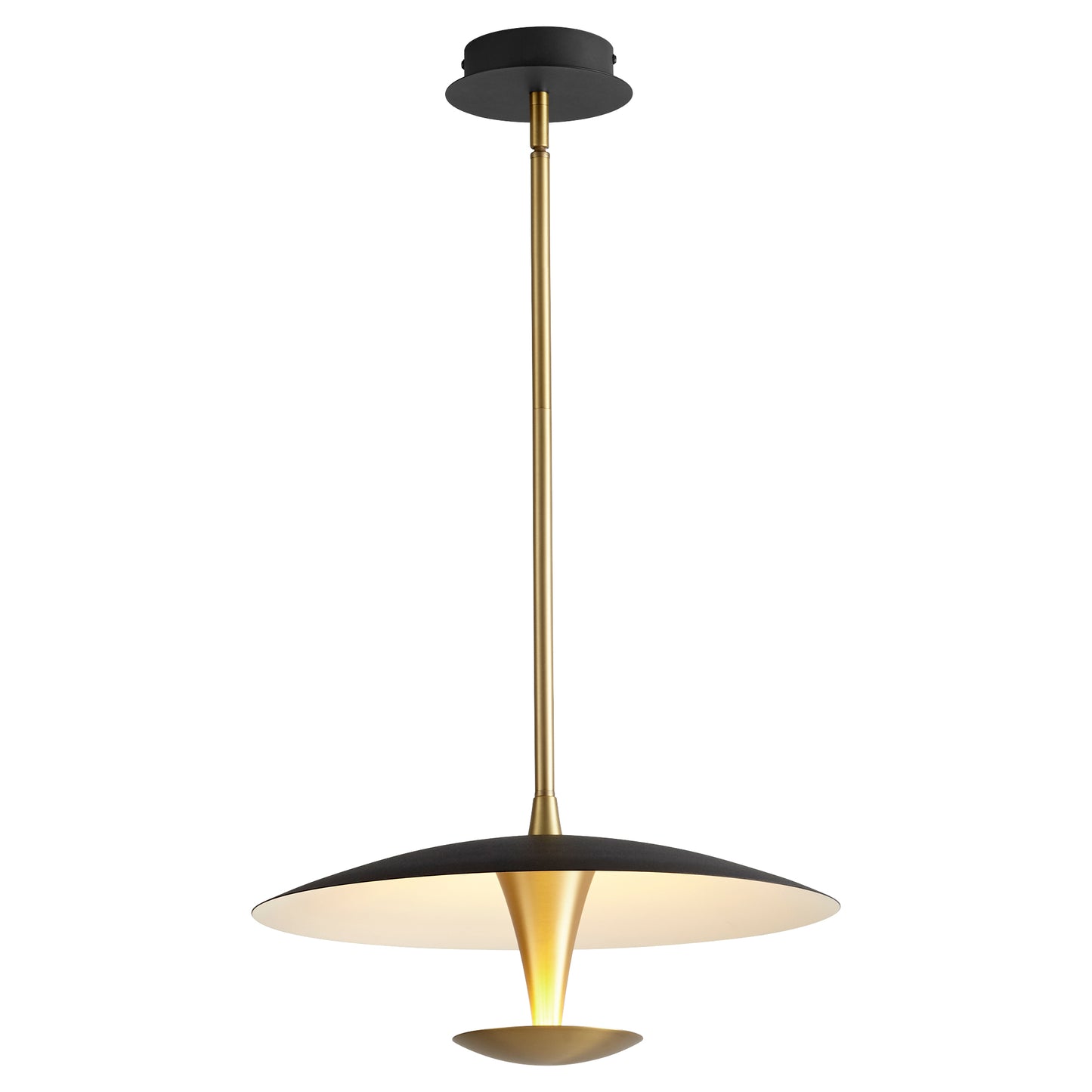 Oxygen Spacely 3-646-1540 Pendants - Black W/ Aged Brass 18"