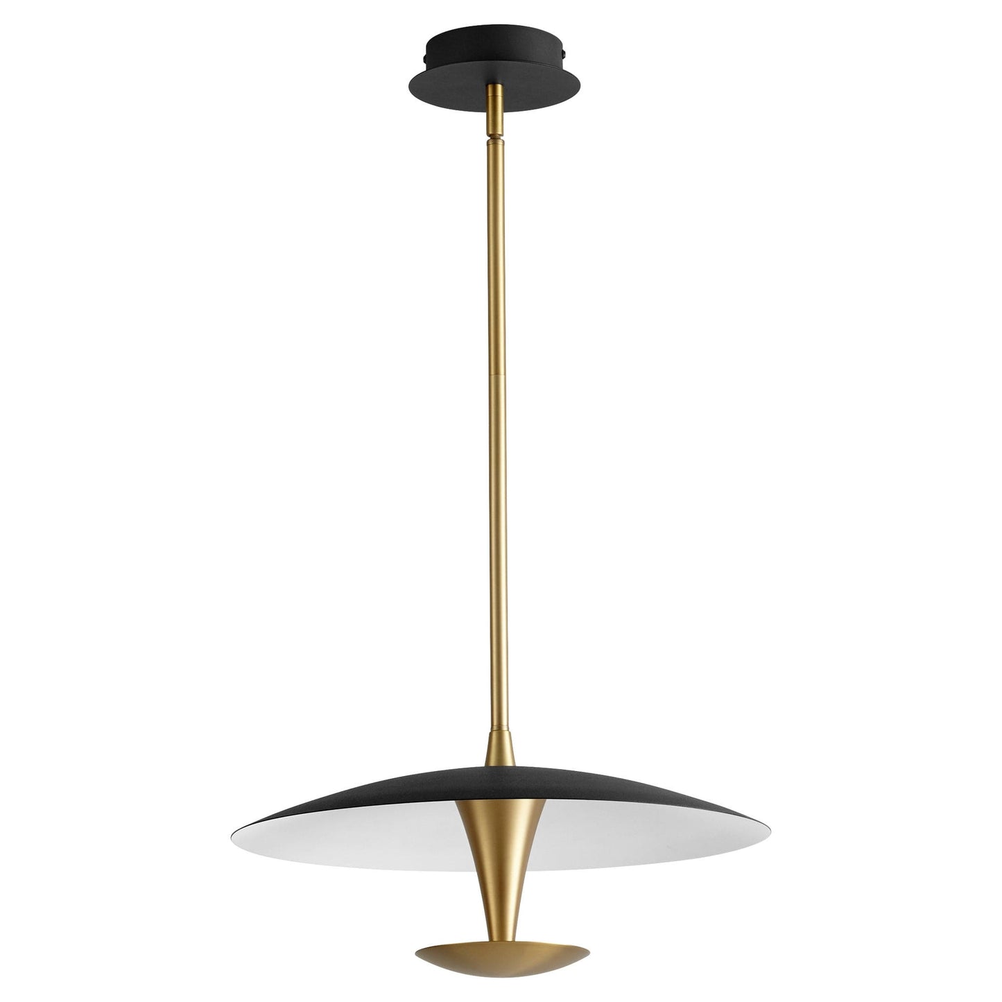 Oxygen Spacely 3-647-1540 Pendants - Black W/ Aged Brass 26" Modern Design