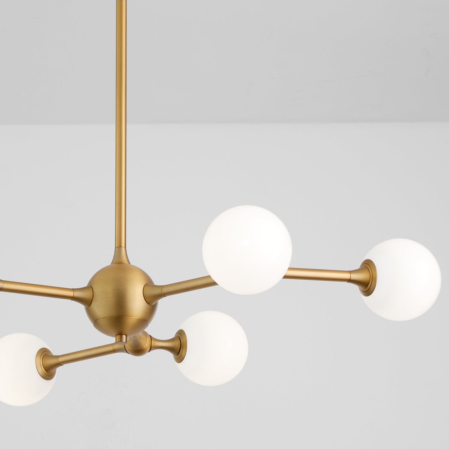 Oxygen Lighting Orbe 3-646-56 Chandelier, UL Damp Rated, Brushed Brass