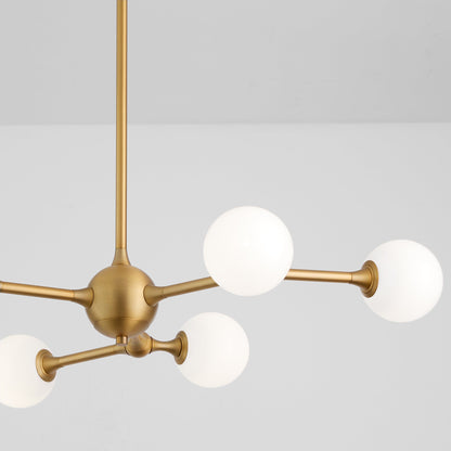 Oxygen Lighting Orbe 3-646-56 Chandelier, UL Damp Rated, Brushed Brass