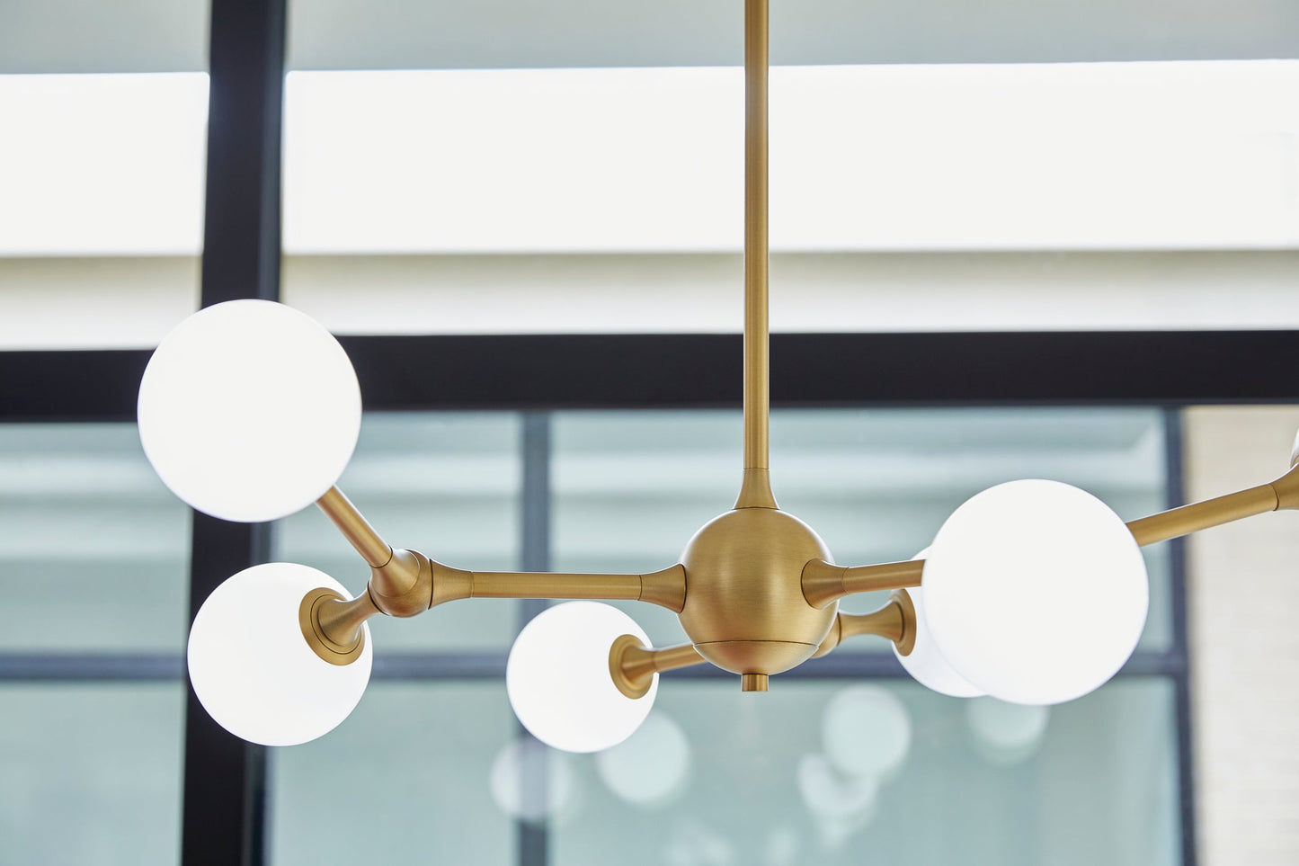 Oxygen Lighting Orbe 3-646-56 Chandelier, UL Damp Rated, Brushed Brass