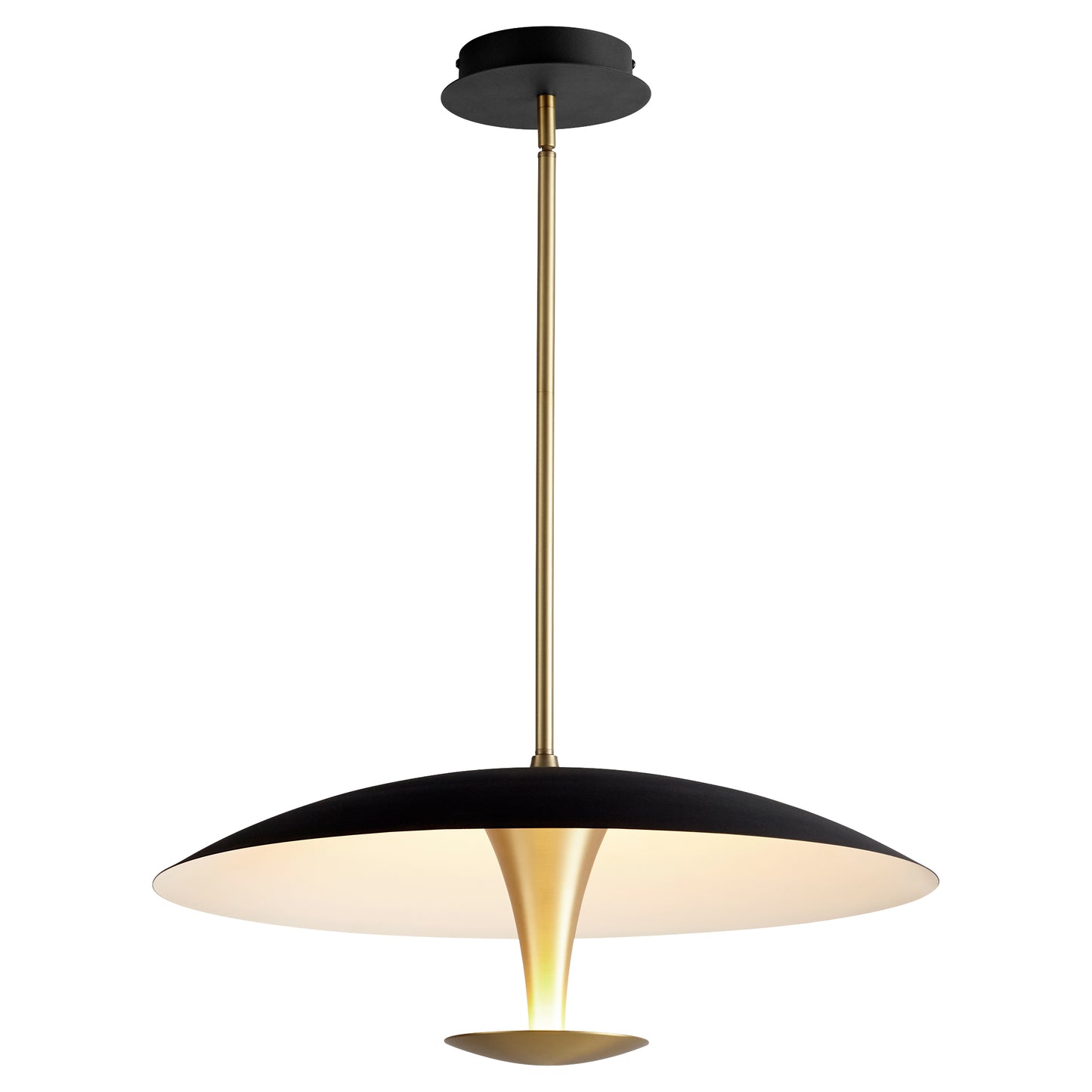 Oxygen Spacely 3-647-1540 Pendants - Black W/ Aged Brass 26" Modern Design