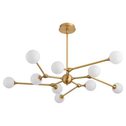Oxygen Lighting 3-647-56 Chandelier, UL Damp Rated, Brushed Brass