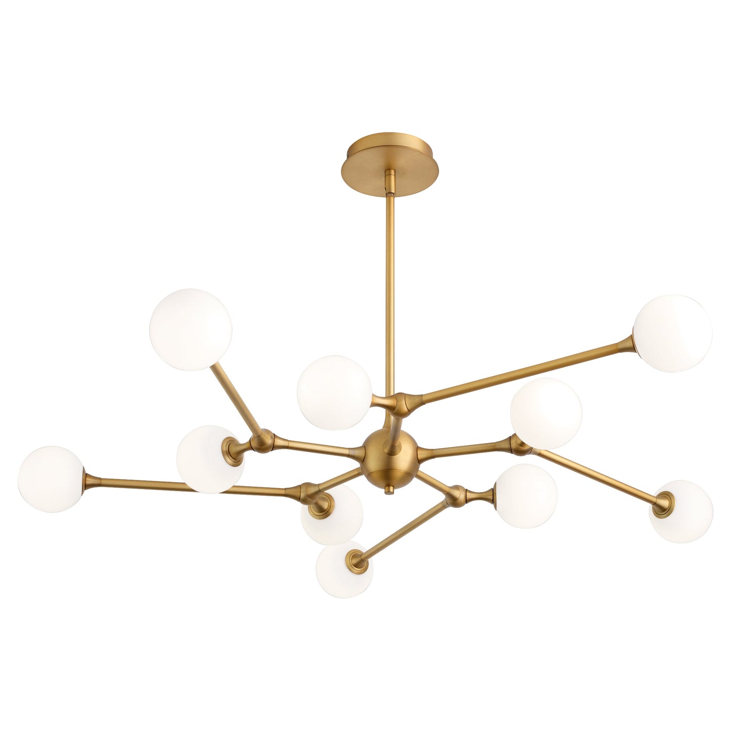 Oxygen Lighting 3-647-56 Chandelier, UL Damp Rated, Brushed Brass